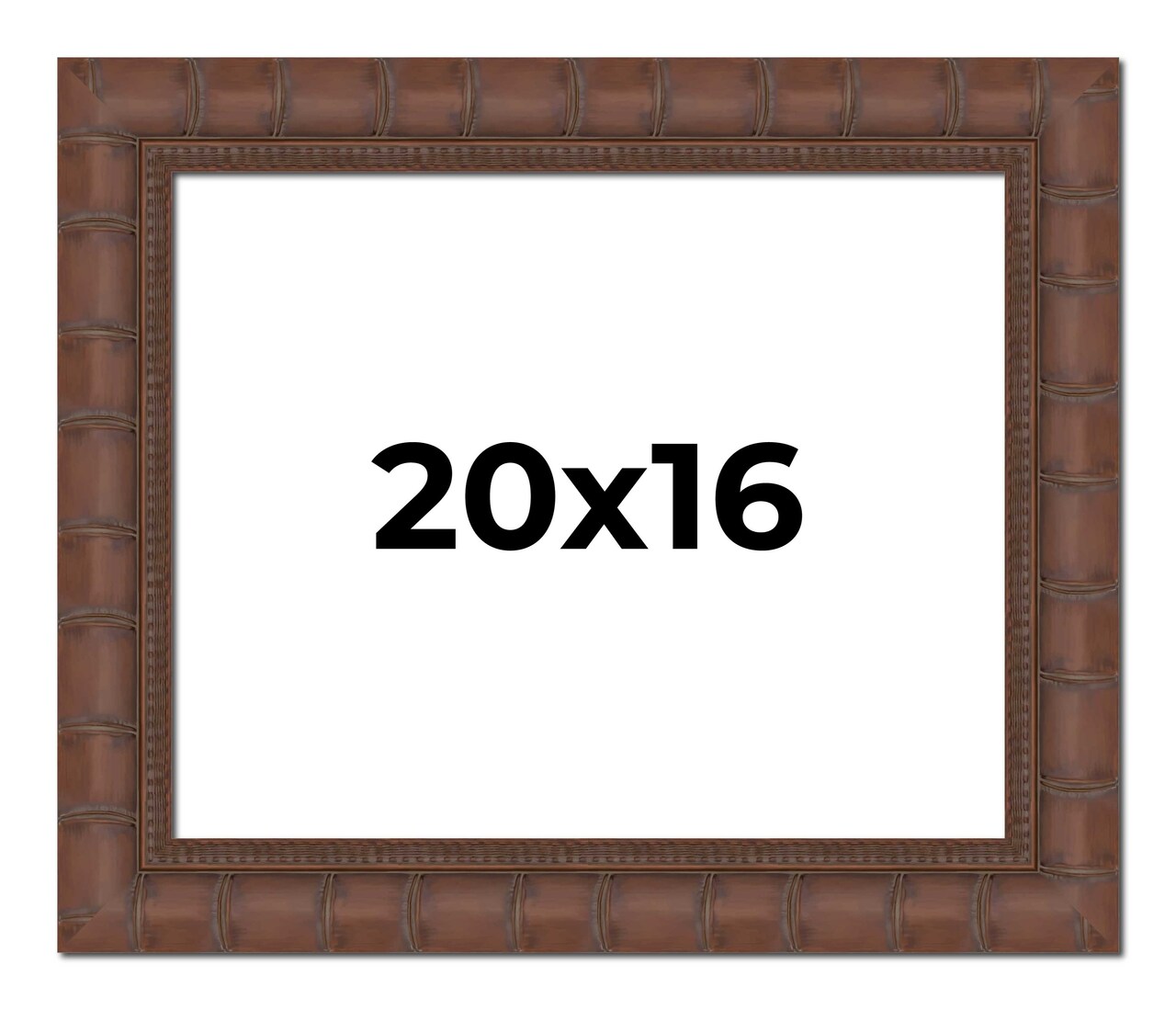 20x16 Wide Bamboo Picture Frame with UV-Resistant Acrylic & Acid Free Backing, Available in 4 Finishes - Brown, Black, Silver, and Natural
